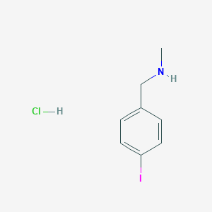 molecular formula C8H11ClIN B2963105 1-(4-Iodophenyl)-N-methylmethanamine;hydrochloride CAS No. 2411267-07-5