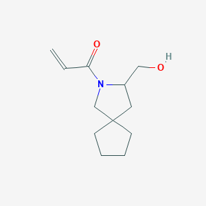 molecular formula C12H19NO2 B2963108 1-[3-(Hydroxymethyl)-2-azaspiro[4.4]nonan-2-yl]prop-2-en-1-one CAS No. 2361638-36-8