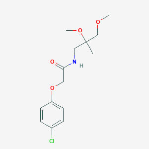 molecular formula C14H20ClNO4 B2963110 2-(4-chlorophenoxy)-N-(2,3-dimethoxy-2-methylpropyl)acetamide CAS No. 2034485-51-1