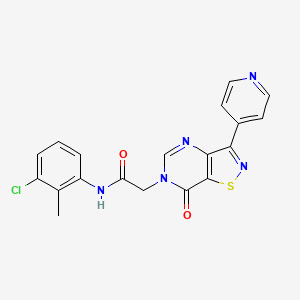 molecular formula C19H14ClN5O2S B2963119 N-(3-chloro-2-methylphenyl)-2-(7-oxo-3-(pyridin-4-yl)isothiazolo[4,5-d]pyrimidin-6(7H)-yl)acetamide CAS No. 1251566-14-9