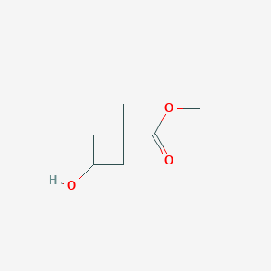 molecular formula C7H12O3 B2963120 Methyl 3-hydroxy-1-methylcyclobutane-1-carboxylate CAS No. 1408075-48-8