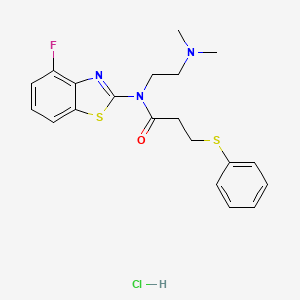 N-(2-(dimethylamino)ethyl)-N-(4-fluorobenzo[d]thiazol-2-yl)-3-(phenylthio)propanamide hydrochloride