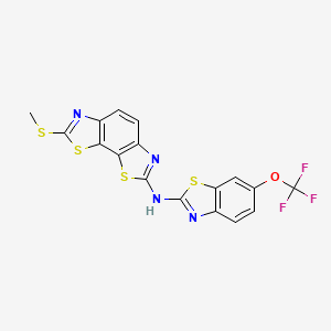 molecular formula C17H9F3N4OS4 B2963135 7-(甲硫基)-N-(6-(三氟甲氧基)苯并[d]噻唑-2-基)苯并[1,2-d:4,3-d']双(噻唑)-2-胺 CAS No. 1286705-12-1