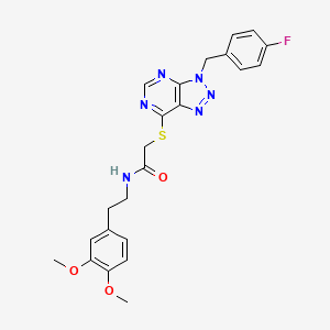 molecular formula C23H23FN6O3S B2963136 N-(3,4-dimethoxyphenethyl)-2-((3-(4-fluorobenzyl)-3H-[1,2,3]triazolo[4,5-d]pyrimidin-7-yl)thio)acetamide CAS No. 863458-06-4