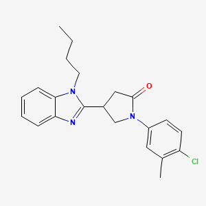 4-(1-Butylbenzimidazol-2-yl)-1-(4-chloro-3-methylphenyl)pyrrolidin-2-one