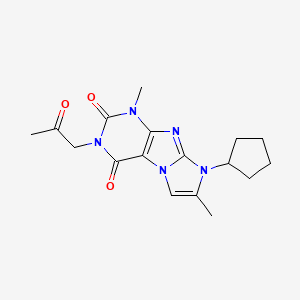 6-Cyclopentyl-4,7-dimethyl-2-(2-oxopropyl)purino[7,8-a]imidazole-1,3-dione