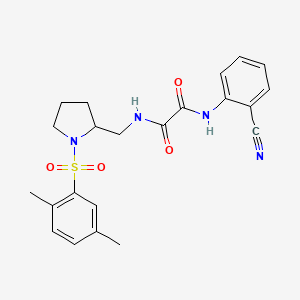N1-(2-cyanophenyl)-N2-((1-((2,5-dimethylphenyl)sulfonyl)pyrrolidin-2-yl)methyl)oxalamide