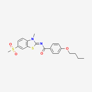 (Z)-4-butoxy-N-(3-methyl-6-(methylsulfonyl)benzo[d]thiazol-2(3H)-ylidene)benzamide