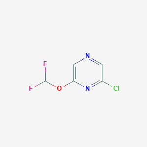 molecular formula C5H3ClF2N2O B2963164 2-Chloro-6-(difluoromethoxy)pyrazine CAS No. 1261487-98-2