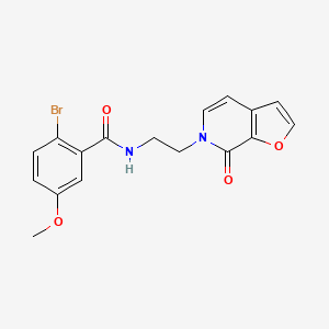molecular formula C17H15BrN2O4 B2963183 2-bromo-5-methoxy-N-(2-(7-oxofuro[2,3-c]pyridin-6(7H)-yl)ethyl)benzamide CAS No. 2034272-06-3