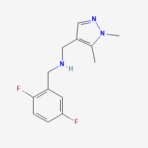 molecular formula C13H15F2N3 B2963186 N-(2,5-二氟苄基)-1-(1,5-二甲基-1H-吡唑-4-基)甲胺 CAS No. 1006957-24-9