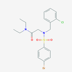 molecular formula C19H22BrClN2O3S B296320 2-[[(4-bromophenyl)sulfonyl](2-chlorobenzyl)amino]-N,N-diethylacetamide 