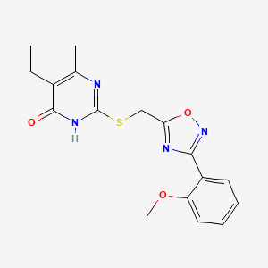 5-Ethyl-2-({[3-(2-methoxyphenyl)-1,2,4-oxadiazol-5-yl]methyl}sulfanyl)-6-methyl-4-pyrimidinol