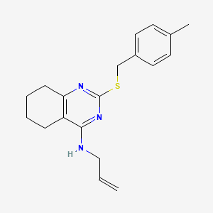 molecular formula C19H23N3S B2963212 N-allyl-2-[(4-methylbenzyl)sulfanyl]-5,6,7,8-tetrahydro-4-quinazolinamine CAS No. 338776-75-3