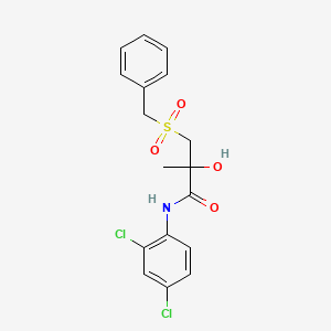 molecular formula C17H17Cl2NO4S B2963213 3-(benzylsulfonyl)-N-(2,4-dichlorophenyl)-2-hydroxy-2-methylpropanamide CAS No. 339275-81-9