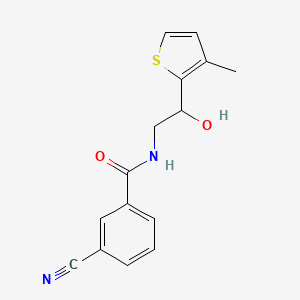 molecular formula C15H14N2O2S B2963214 3-cyano-N-(2-hydroxy-2-(3-methylthiophen-2-yl)ethyl)benzamide CAS No. 1351607-93-6