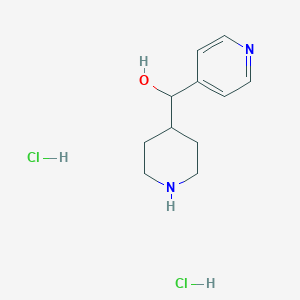 molecular formula C11H18Cl2N2O B2963227 Piperidin-4-yl(pyridin-4-yl)methanol;dihydrochloride CAS No. 2580239-97-8