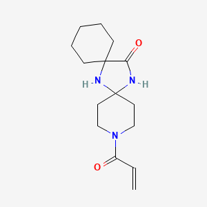 3-(Prop-2-enoyl)-3,7,15-triazadispiro[5.1.5^{8}.2^{6}]pentadecan-14-one