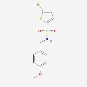 molecular formula C12H12BrNO3S2 B296323 5-bromo-N-(4-methoxybenzyl)thiophene-2-sulfonamide 