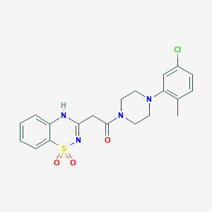 1-(4-(5-chloro-2-methylphenyl)piperazin-1-yl)-2-(1,1-dioxido-2H-benzo[e][1,2,4]thiadiazin-3-yl)ethanone