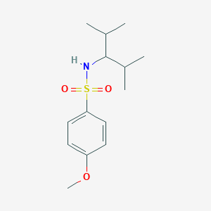 molecular formula C14H23NO3S B296324 N-(1-isopropyl-2-methylpropyl)-4-methoxybenzenesulfonamide 