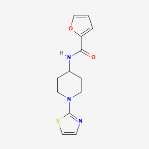 molecular formula C13H15N3O2S B2963241 N-(1-(噻唑-2-基)哌啶-4-基)呋喃-2-甲酰胺 CAS No. 1797714-20-5