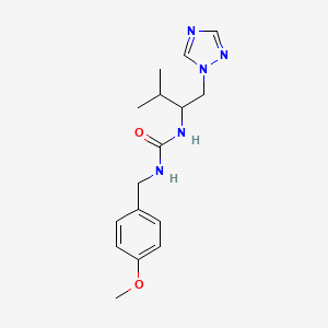 1-(4-methoxybenzyl)-3-(3-methyl-1-(1H-1,2,4-triazol-1-yl)butan-2-yl)urea