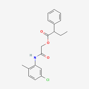 molecular formula C19H20ClNO3 B2963246 [(5-Chloro-2-methylphenyl)carbamoyl]methyl 2-phenylbutanoate CAS No. 380166-07-4