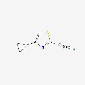 molecular formula C8H7NS B2963249 4-环丙基-2-乙炔基-1,3-噻唑 CAS No. 211940-15-7