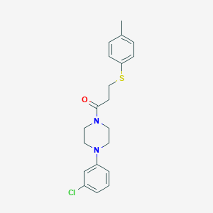molecular formula C20H23ClN2OS B296325 3-[4-(3-Chlorophenyl)-1-piperazinyl]-3-oxopropyl 4-methylphenyl sulfide 