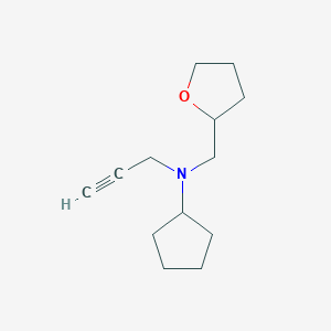 N-(Oxolan-2-ylmethyl)-N-prop-2-ynylcyclopentanamine