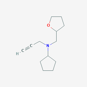 molecular formula C13H21NO B2963252 N-(Oxolan-2-ylmethyl)-N-prop-2-ynylcyclopentanamine CAS No. 1436185-07-7