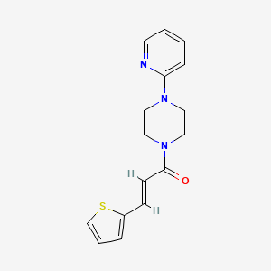 molecular formula C16H17N3OS B2963259 (2E)-1-[4-(pyridin-2-yl)piperazin-1-yl]-3-(thiophen-2-yl)prop-2-en-1-one CAS No. 433250-86-3