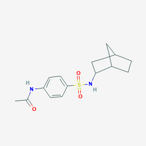 molecular formula C15H20N2O3S B296326 N-{4-[(bicyclo[2.2.1]hept-2-ylamino)sulfonyl]phenyl}acetamide 