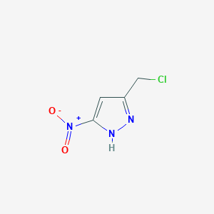 molecular formula C4H4ClN3O2 B2963276 3-(chloromethyl)-5-nitro-1H-pyrazole CAS No. 1383433-72-4