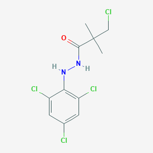 molecular formula C11H12Cl4N2O B2963281 3-chloro-2,2-dimethyl-N'-(2,4,6-trichlorophenyl)propanehydrazide CAS No. 156819-61-3