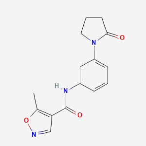 molecular formula C15H15N3O3 B2963283 5-甲基-N-(3-(2-氧代吡咯烷-1-基)苯基)异恶唑-4-甲酰胺 CAS No. 1428367-27-4