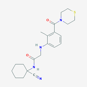 N-(1-cyanocyclohexyl)-2-{[2-methyl-3-(thiomorpholine-4-carbonyl)phenyl]amino}acetamide