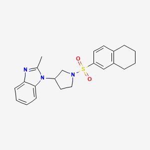 2-methyl-1-(1-((5,6,7,8-tetrahydronaphthalen-2-yl)sulfonyl)pyrrolidin-3-yl)-1H-benzo[d]imidazole