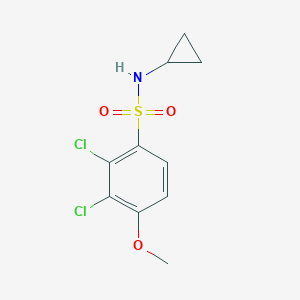 molecular formula C10H11Cl2NO3S B296330 2,3-dichloro-N-cyclopropyl-4-methoxybenzenesulfonamide 
