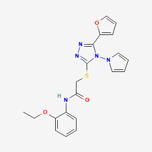 N-(2-ethoxyphenyl)-2-{[5-(furan-2-yl)-4-(1H-pyrrol-1-yl)-4H-1,2,4-triazol-3-yl]sulfanyl}acetamide