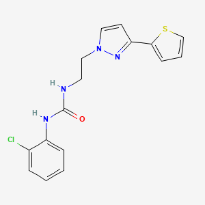 1-(2-chlorophenyl)-3-(2-(3-(thiophen-2-yl)-1H-pyrazol-1-yl)ethyl)urea