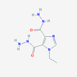 molecular formula C7H12N6O2 B2963315 1-Ethyl-1H-imidazole-4,5-dicarbohydrazide CAS No. 2279122-59-5