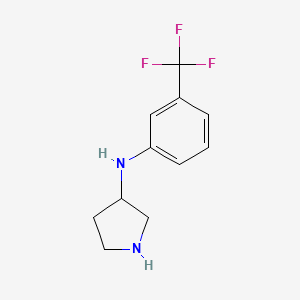 molecular formula C11H13F3N2 B2963318 Pyrrolidin-3-yl-(3-trifluoromethyl-phenyl)-amine CAS No. 886506-75-8