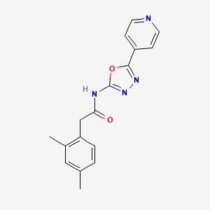 molecular formula C17H16N4O2 B2963326 2-(2,4-dimethylphenyl)-N-(5-(pyridin-4-yl)-1,3,4-oxadiazol-2-yl)acetamide CAS No. 1235633-96-1