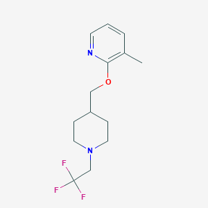 molecular formula C14H19F3N2O B2963327 3-Methyl-2-{[1-(2,2,2-trifluoroethyl)piperidin-4-yl]methoxy}pyridine CAS No. 2202088-17-1