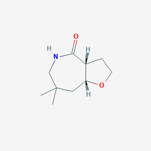 molecular formula C10H17NO2 B2963332 (3Ar,8aR)-7,7-dimethyl-3,3a,5,6,8,8a-hexahydro-2H-furo[3,2-c]azepin-4-one CAS No. 2227884-55-9