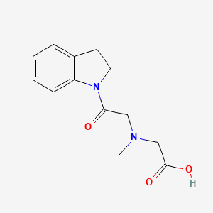molecular formula C13H16N2O3 B2963344 {[2-(2,3-dihydro-1H-indol-1-yl)-2-oxoethyl](methyl)amino}acetic acid CAS No. 1153236-88-4