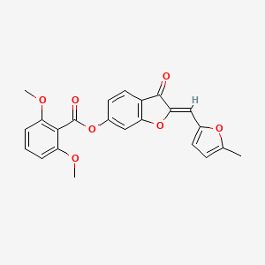 (Z)-2-((5-methylfuran-2-yl)methylene)-3-oxo-2,3-dihydrobenzofuran-6-yl 2,6-dimethoxybenzoate