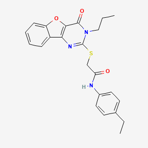 N-(4-ethylphenyl)-2-[(4-oxo-3-propyl-[1]benzofuro[3,2-d]pyrimidin-2-yl)sulfanyl]acetamide